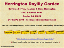 Tablet Screenshot of herringtondaylilygarden.com